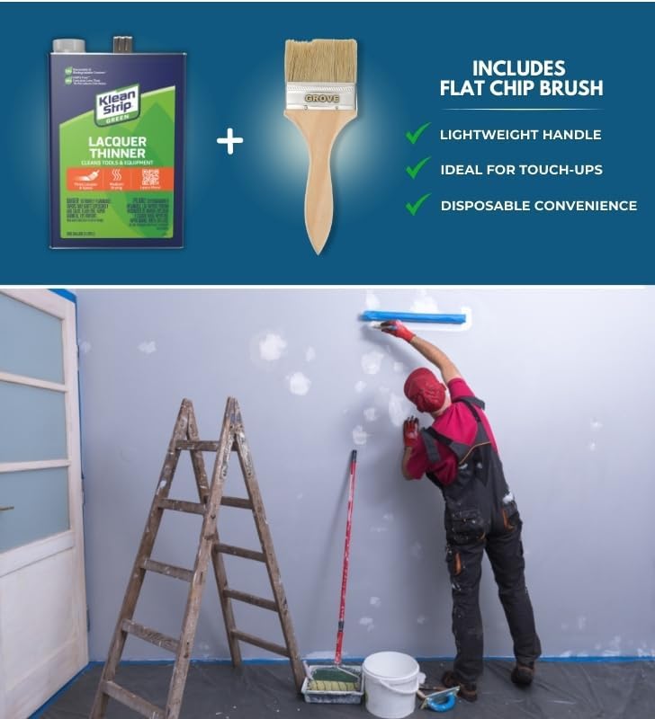 GROVE Klean Strip Paint Thinner - Klean Strip Green Lacquer Thinner for Tools & Equipment - Thinner Liquid for Lacquer & Epoxy - Medium Drying Rate, Leveling Thinner - Dependable for Pro's & DIY'ers 1qt - Image 4